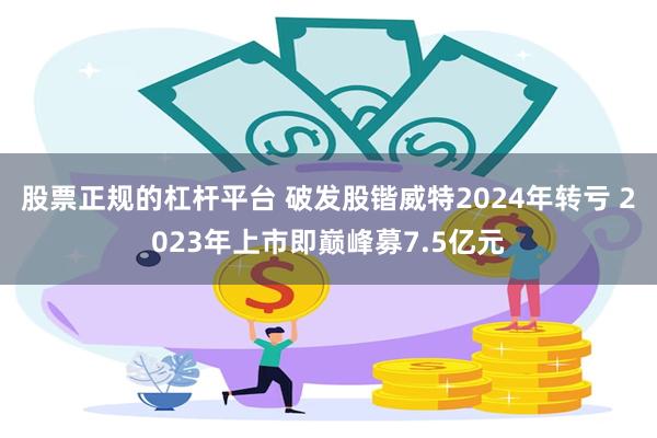 股票正规的杠杆平台 破发股锴威特2024年转亏 2023年上市即巅峰募7.5亿元