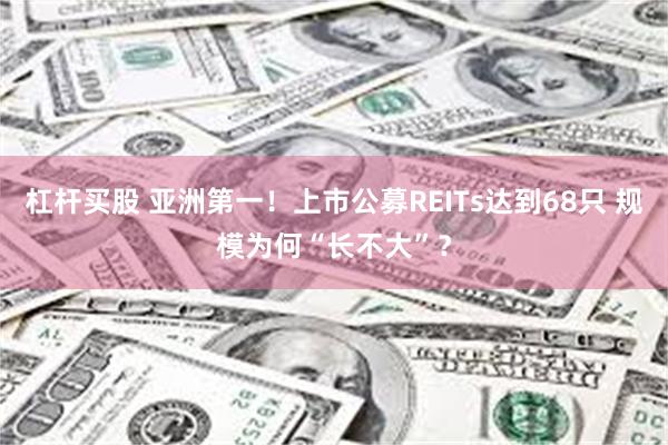杠杆买股 亚洲第一！上市公募REITs达到68只 规模为何“长不大”？